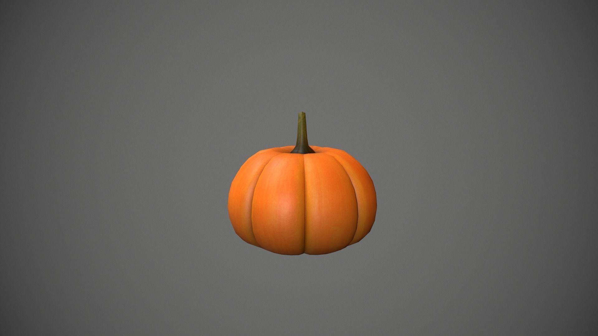 Pumpkin Low-poly 3D model_8