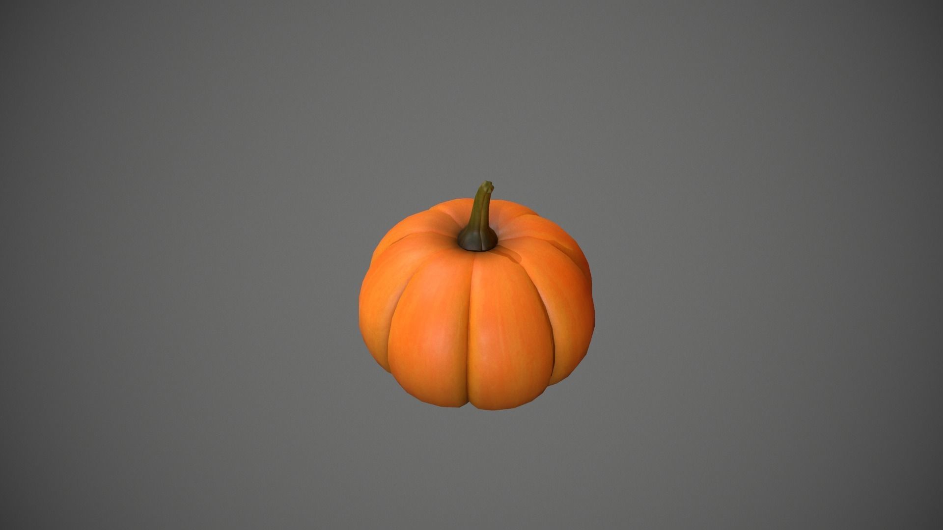 Pumpkin Low-poly 3D model_12