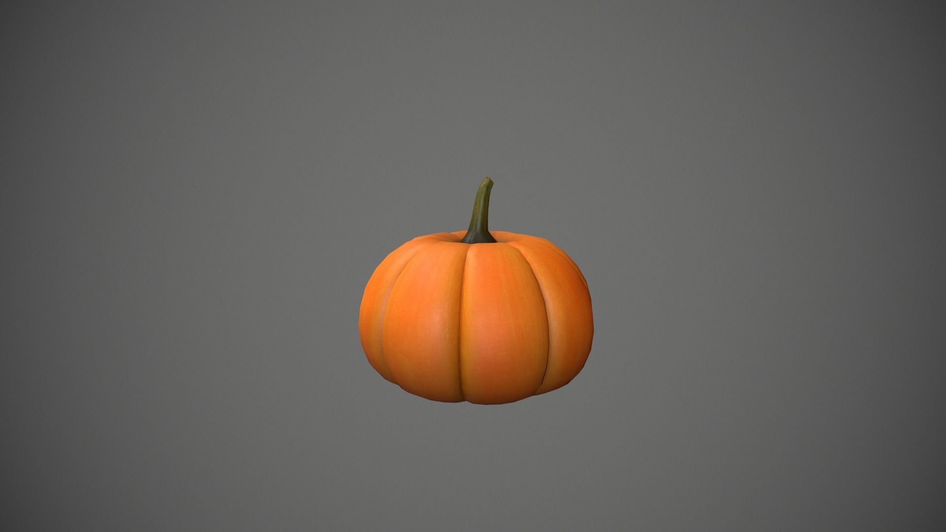 Pumpkin Low-poly 3D model_9