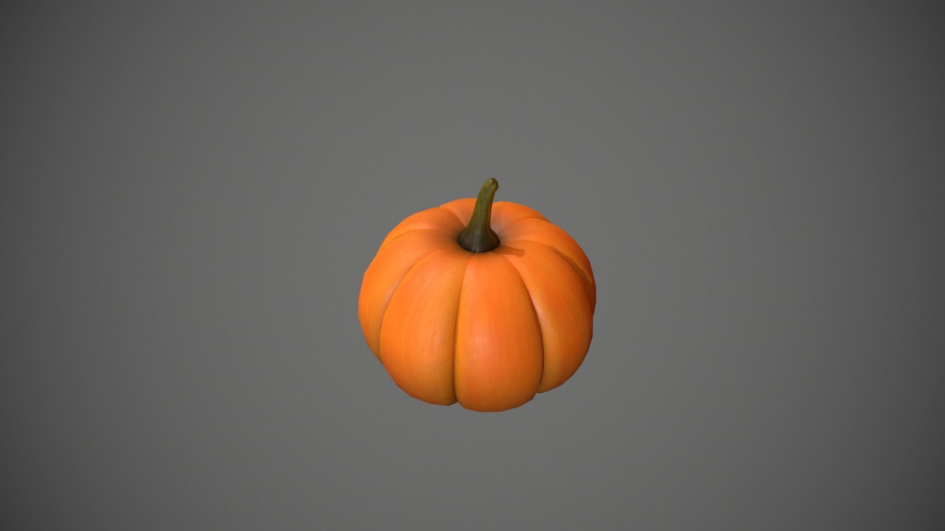 Pumpkin Low-poly 3D model_11