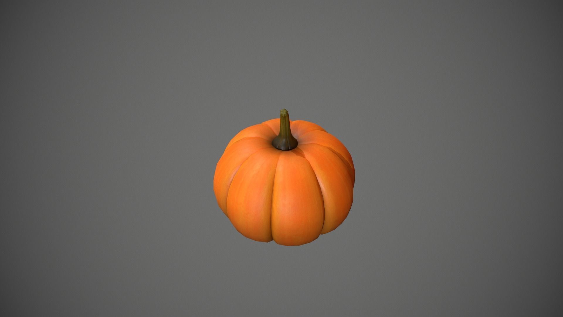 Pumpkin Low-poly 3D model_13