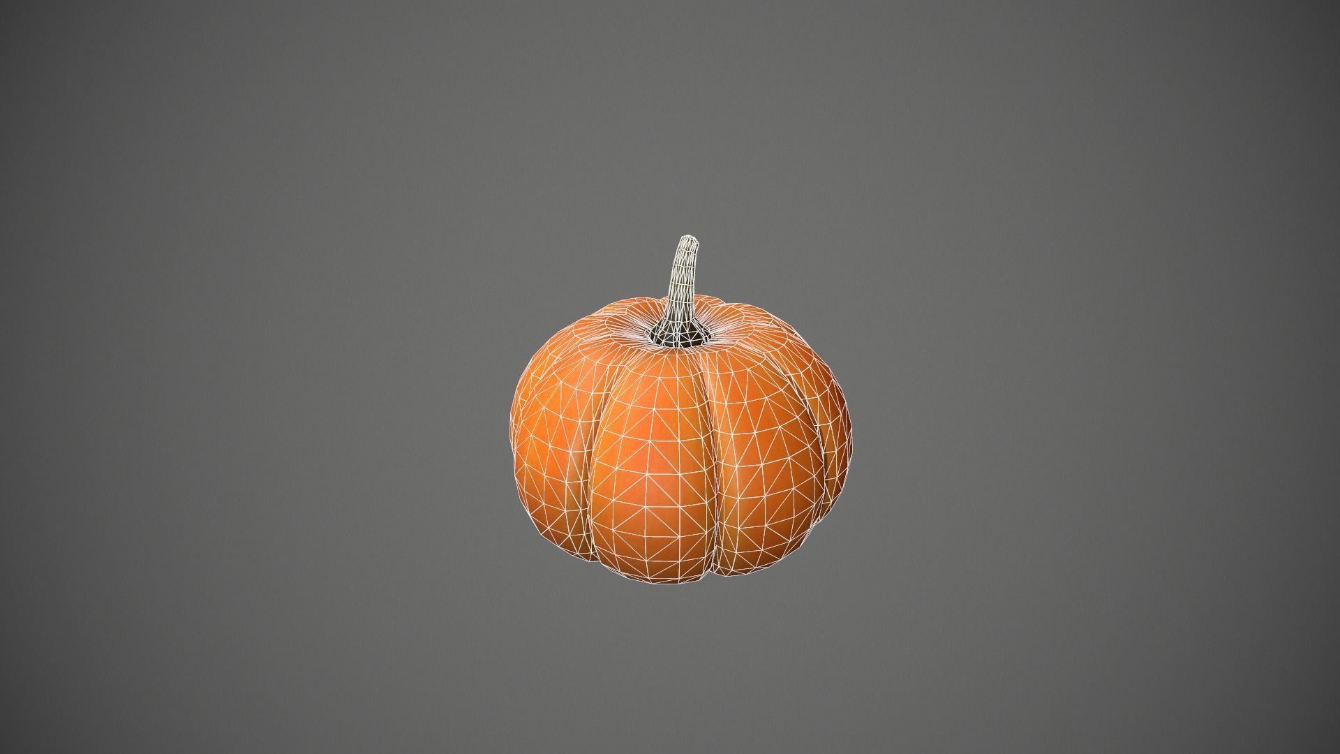 Pumpkin Low-poly 3D model_18