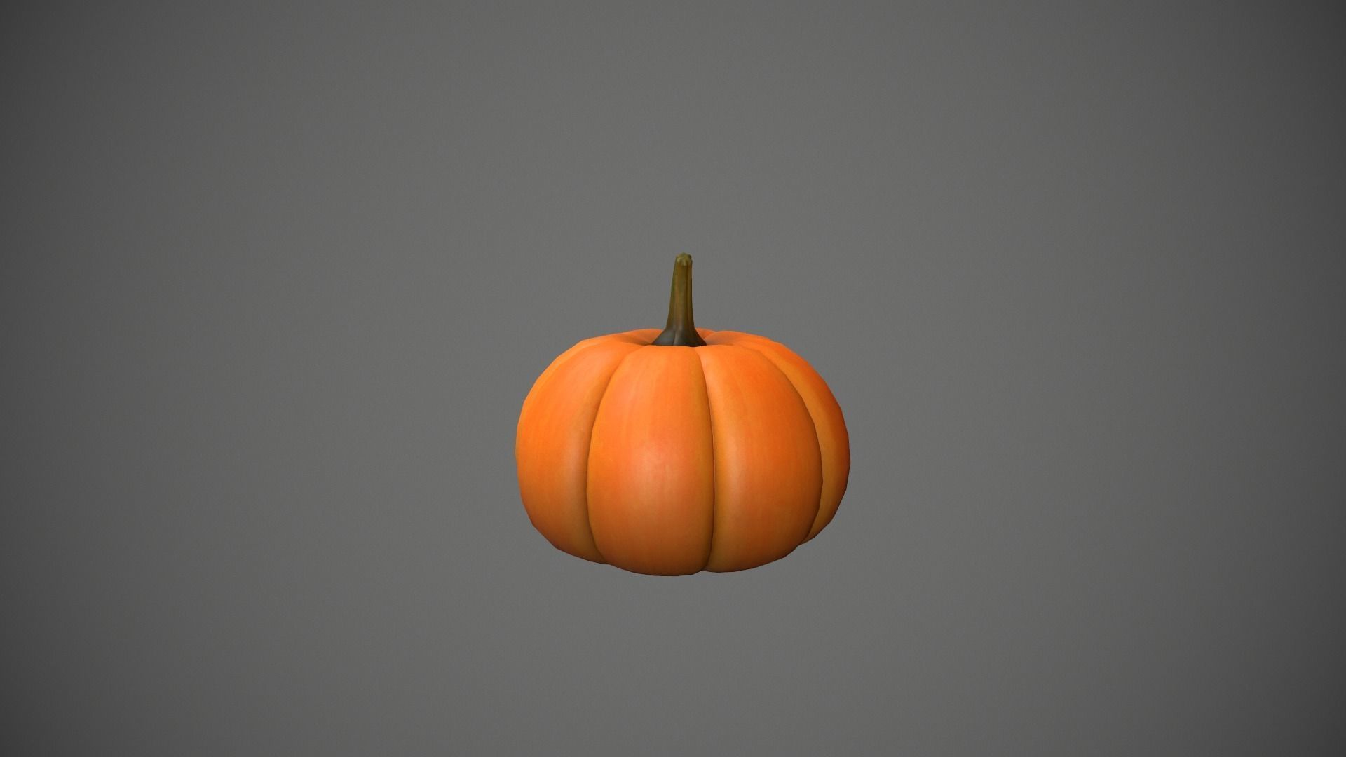 Pumpkin Low-poly 3D model_3