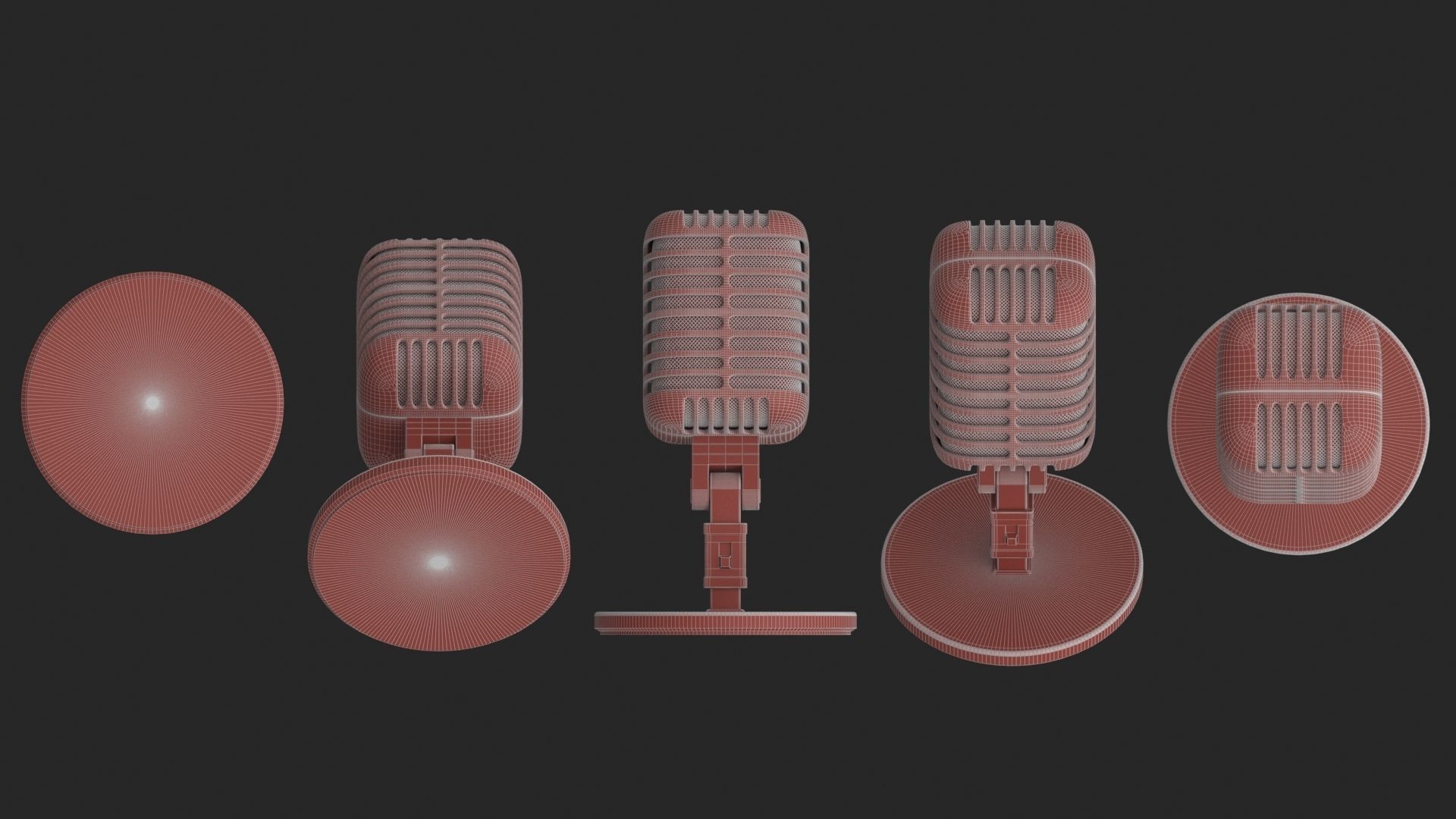 Retro Microphone 3D model_12