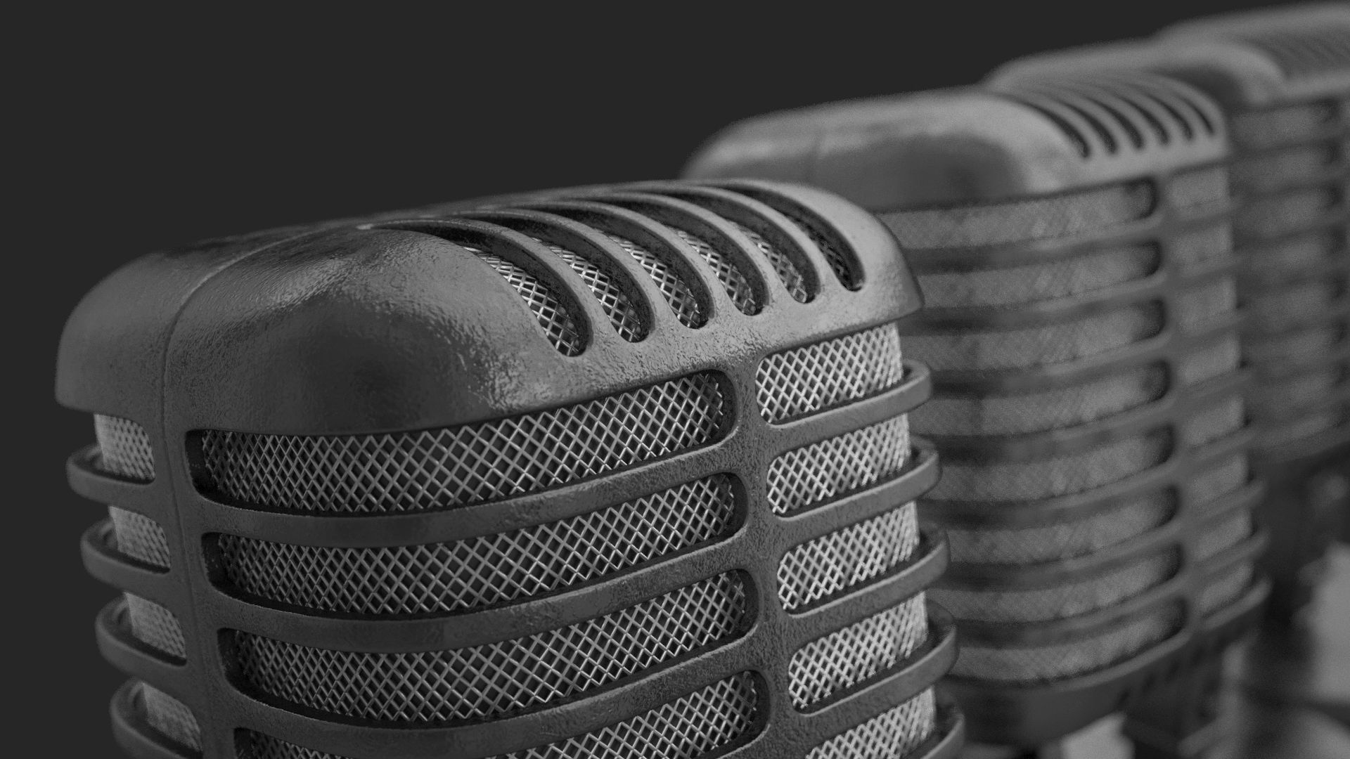 Retro Microphone 3D model_9