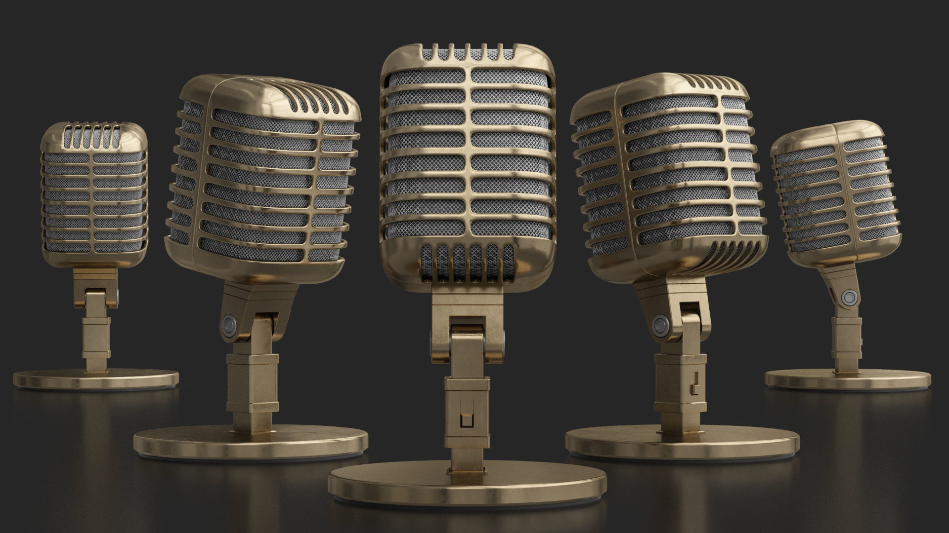 Retro Microphone 3D model_2