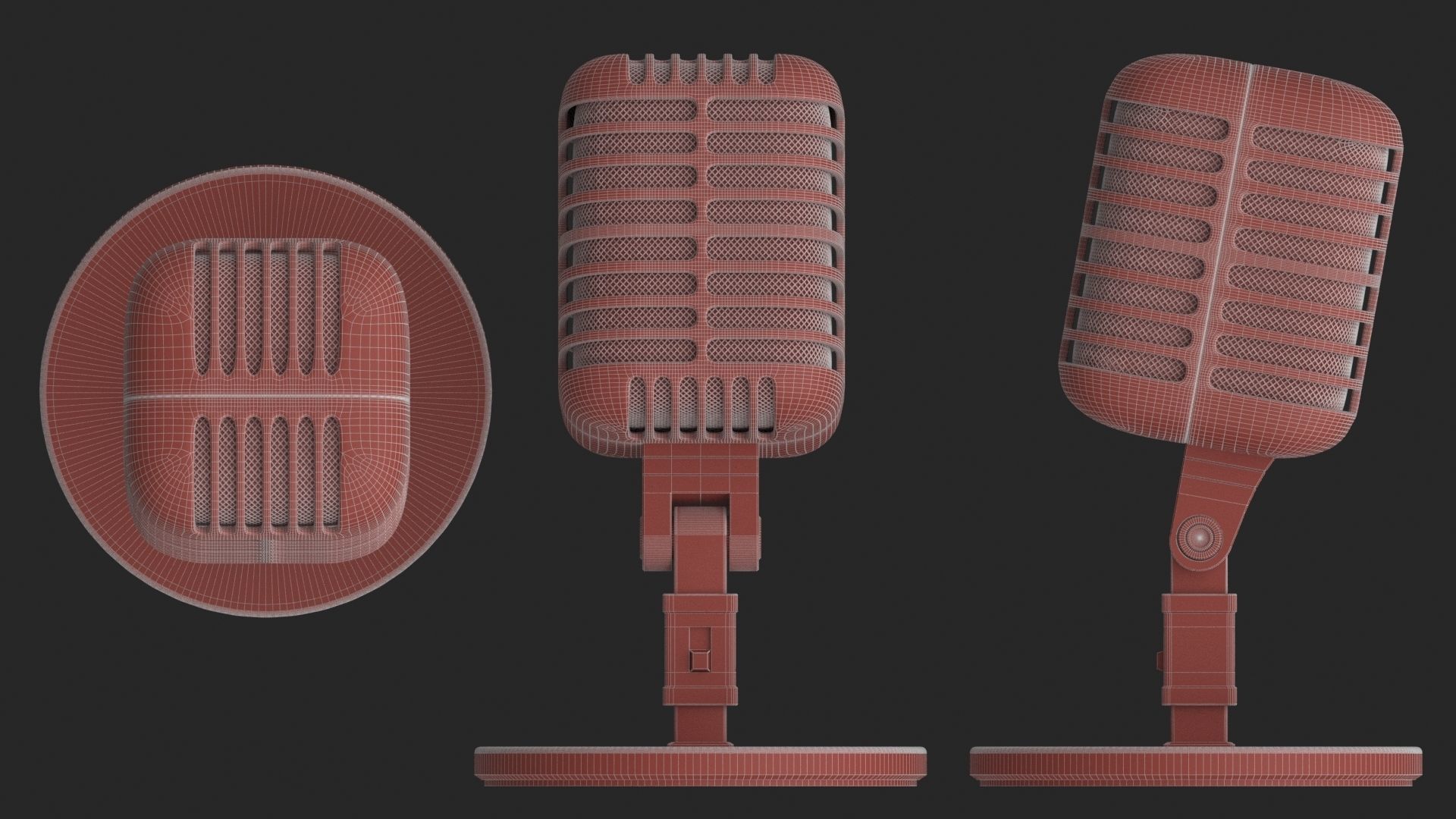 Retro Microphone 3D model_13