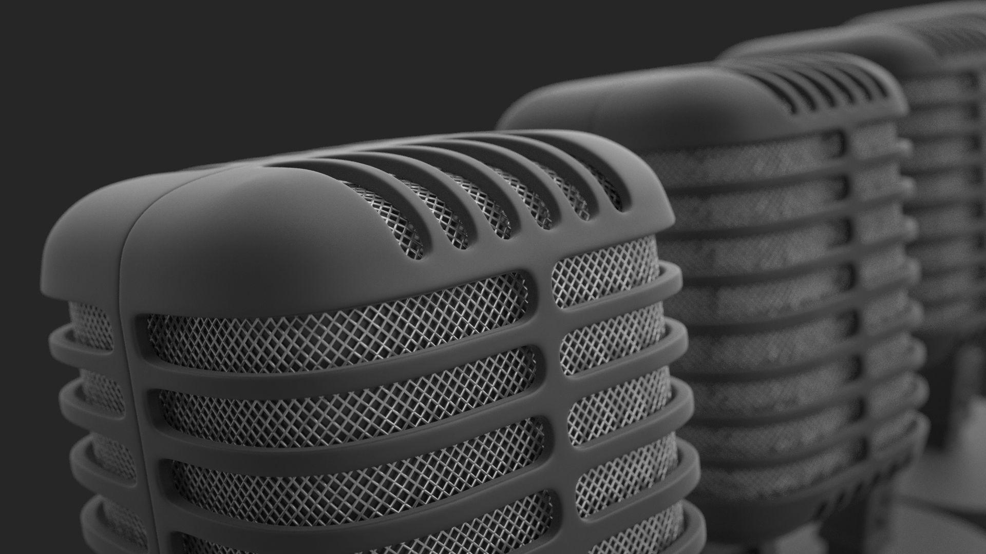 Retro Microphone 3D model_7