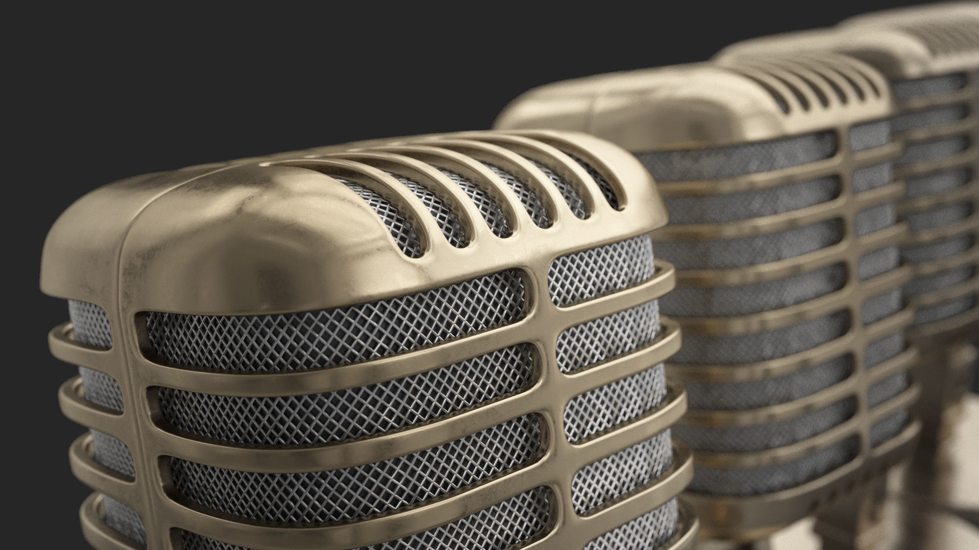 Retro Microphone 3D model_8