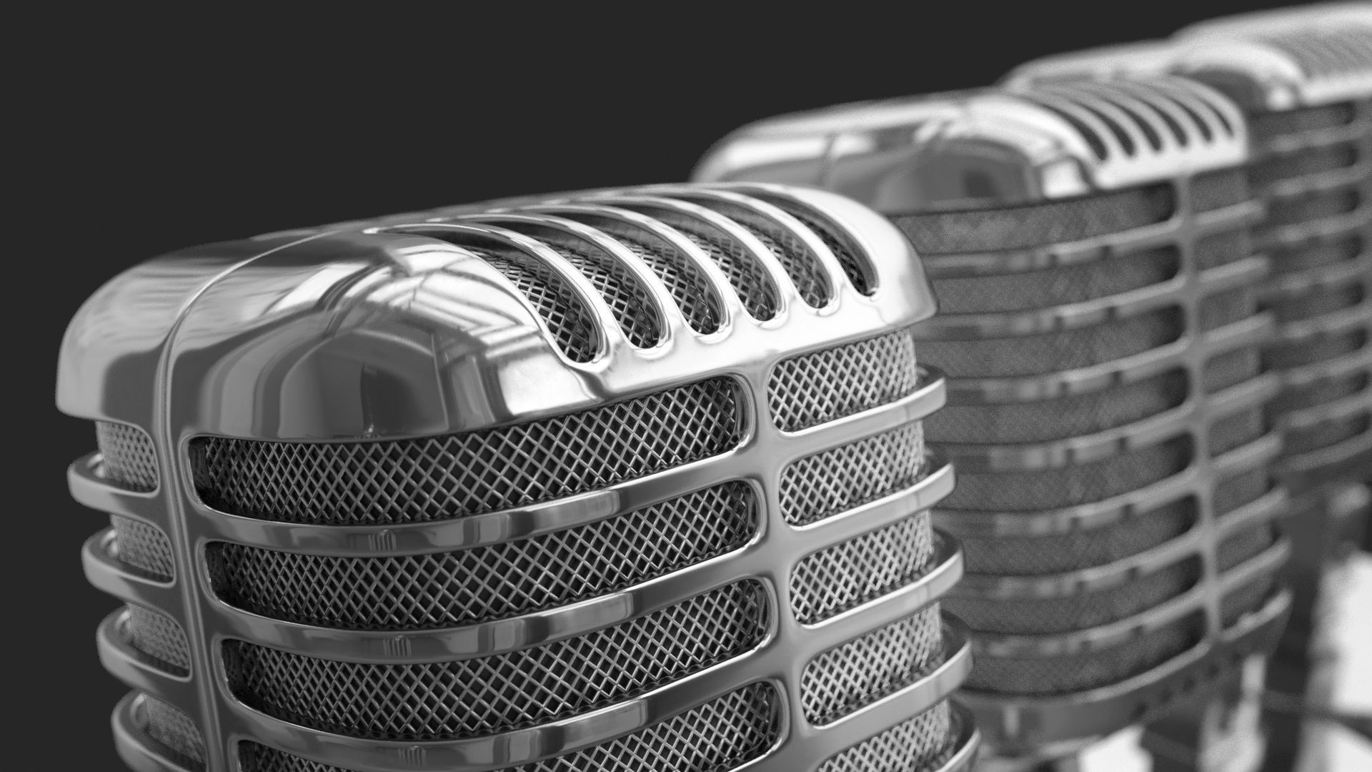Retro Microphone 3D model_10