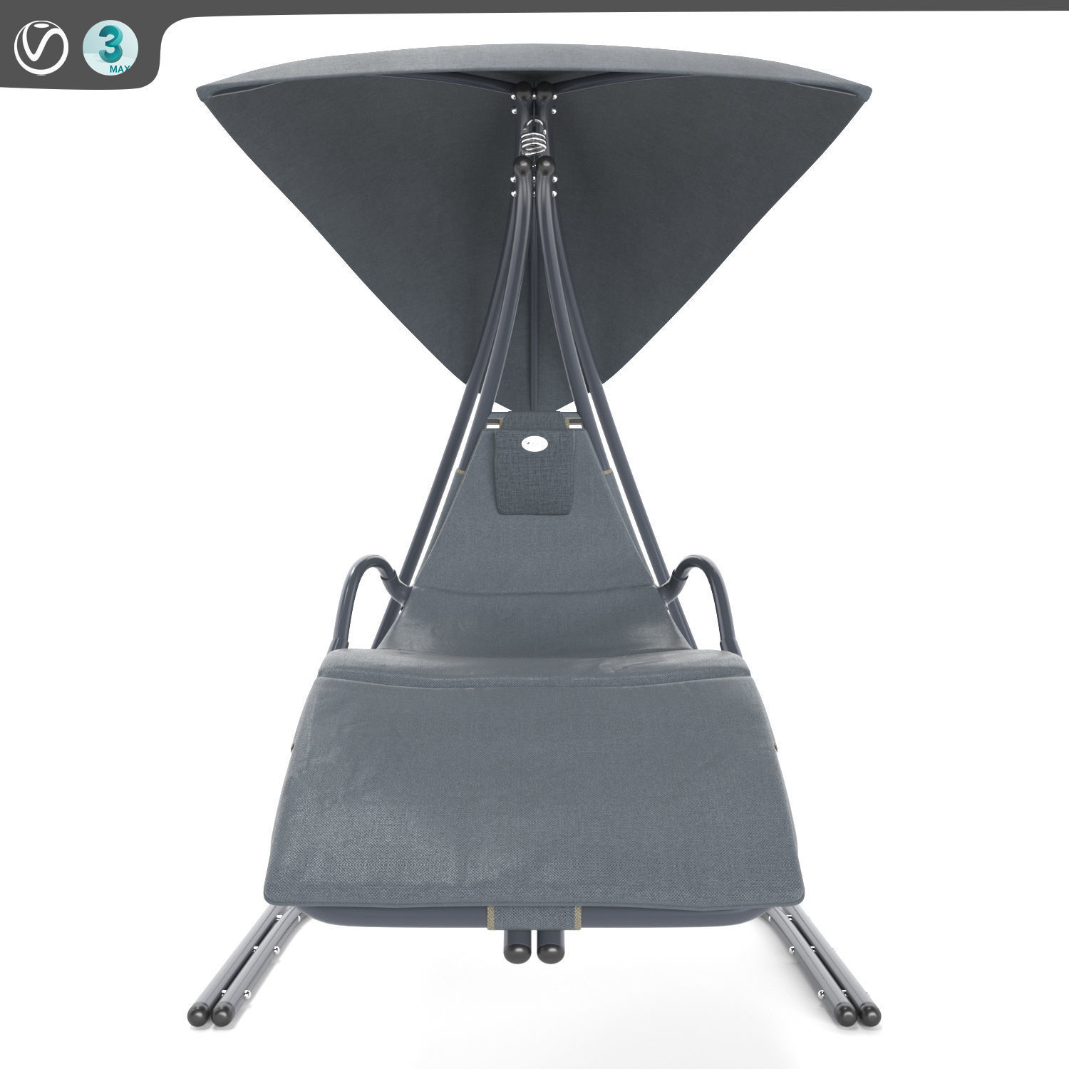 Suspended deckchair Majorque Ardoise 3D model_11