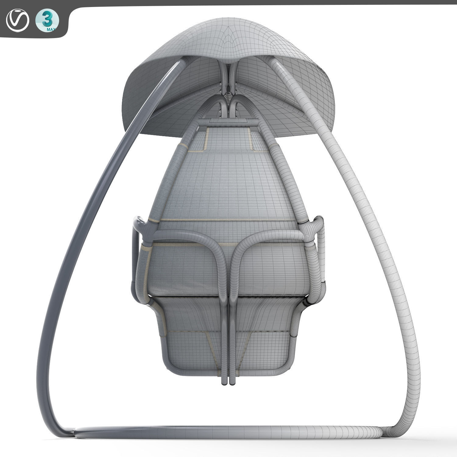 Suspended deckchair Majorque Ardoise 3D model_10