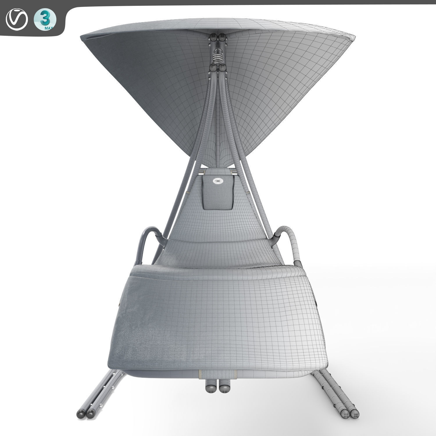 Suspended deckchair Majorque Ardoise 3D model_13