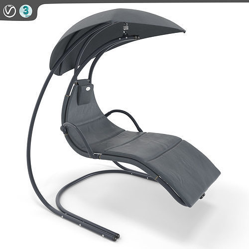 Suspended deckchair Majorque Ardoise 3D model