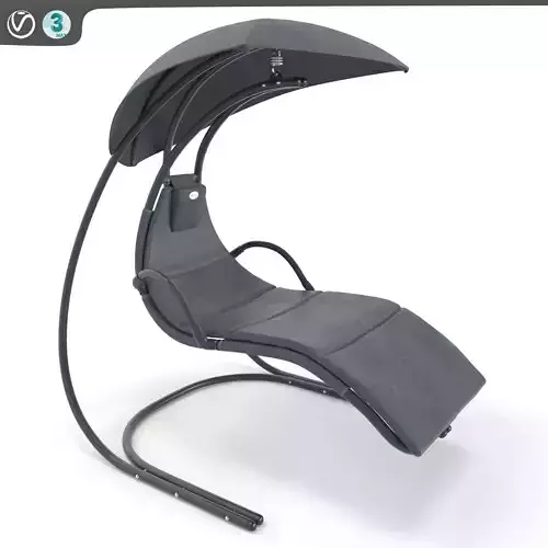 Suspended deckchair Majorque Ardoise 3D model