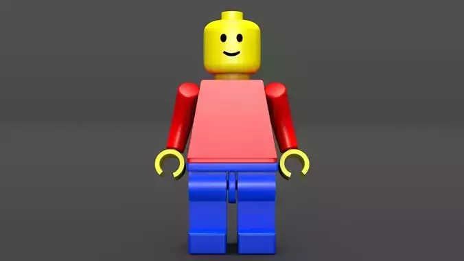 Lego Man - Standard Mini Figure Low-poly 3D model