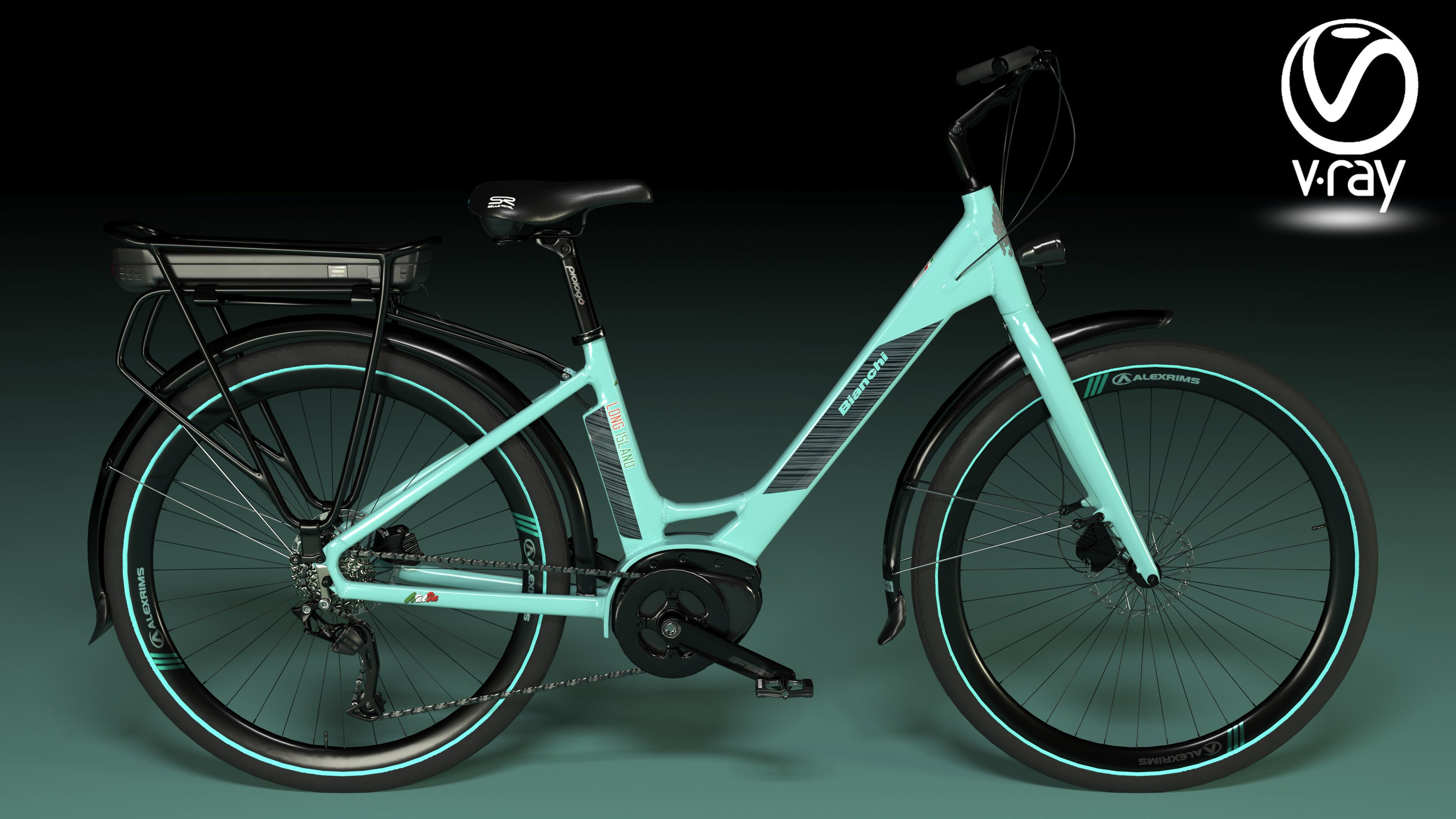 BIANCHI LONG ISLAND E-BIKE 3D MODEL 3D model_3