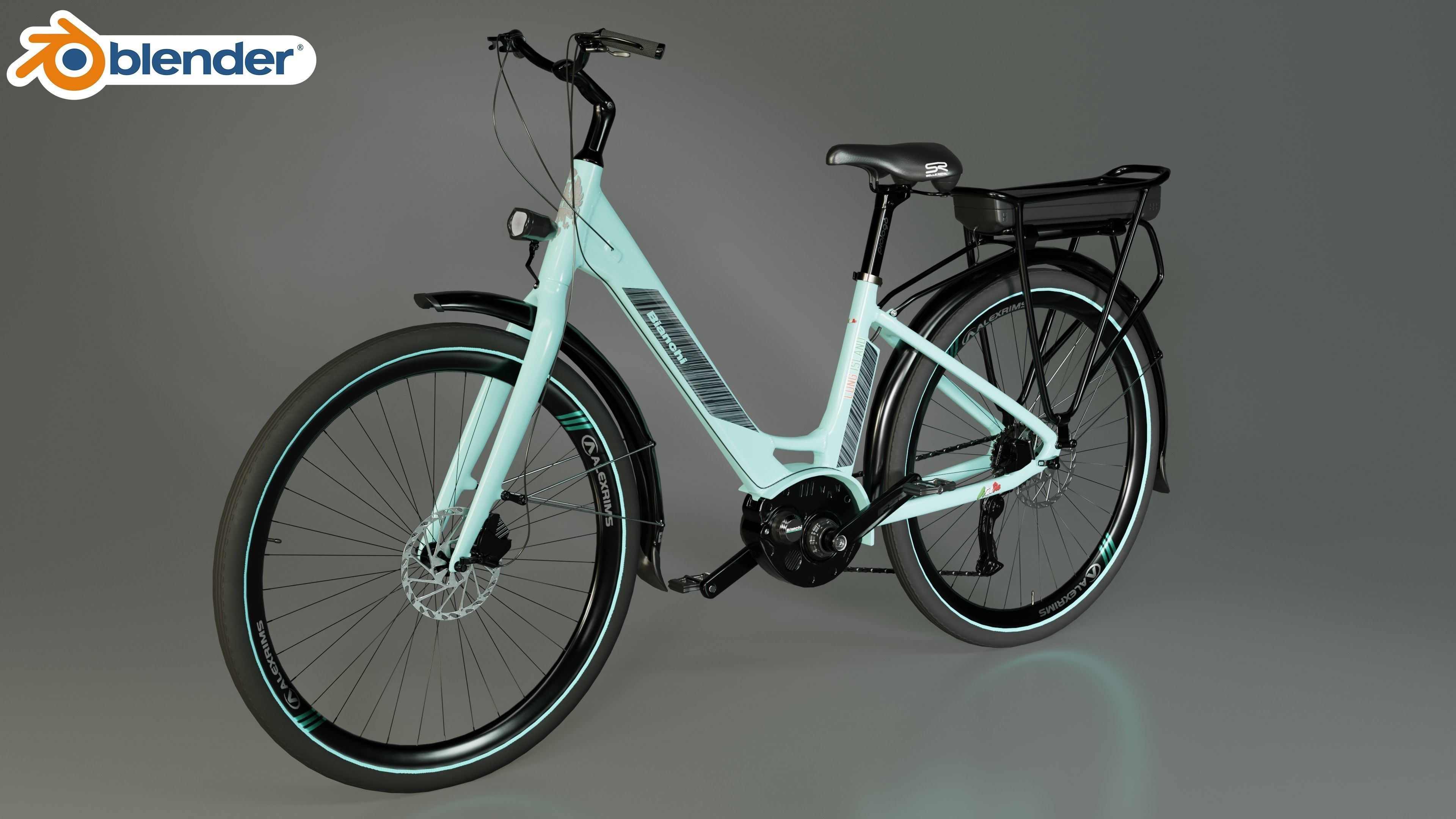 BIANCHI LONG ISLAND E-BIKE 3D MODEL 3D model_12