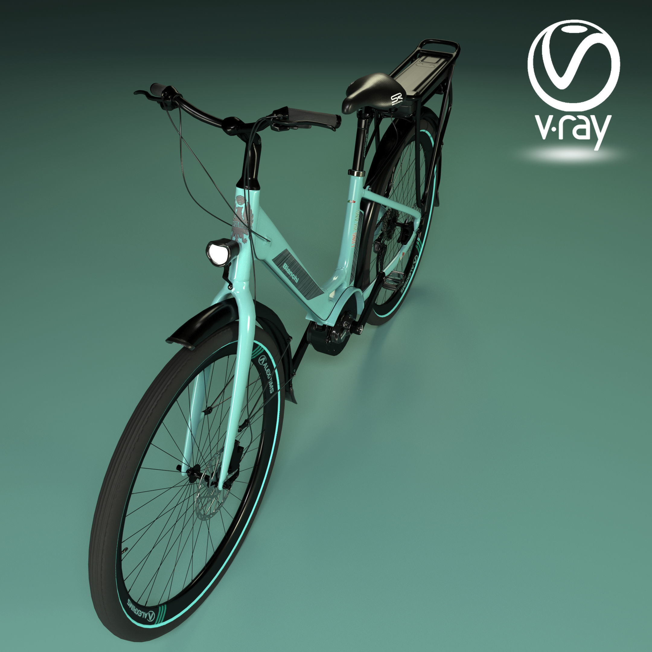 BIANCHI LONG ISLAND E-BIKE 3D MODEL 3D model_6