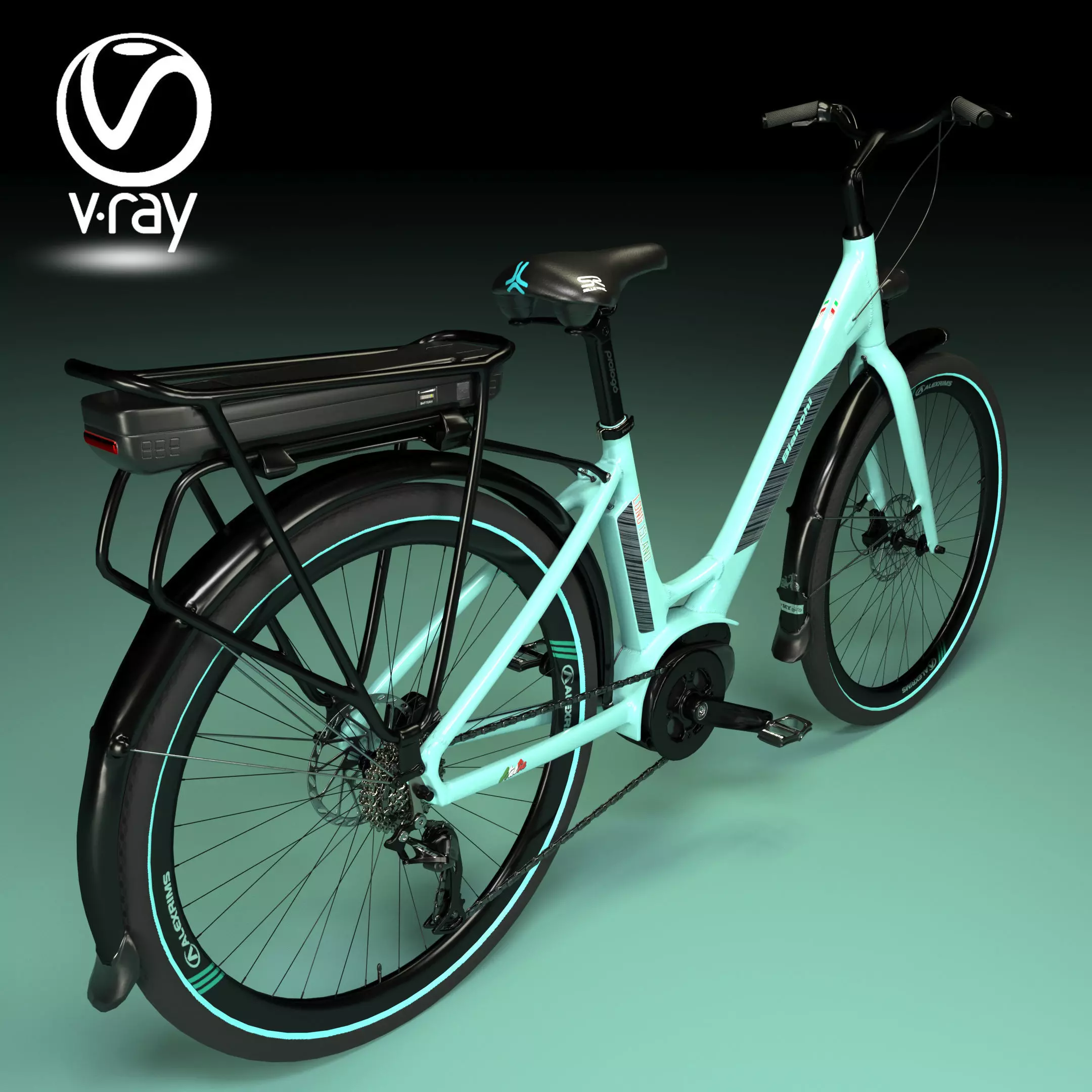 BIANCHI LONG ISLAND E-BIKE 3D MODEL 3D model_0