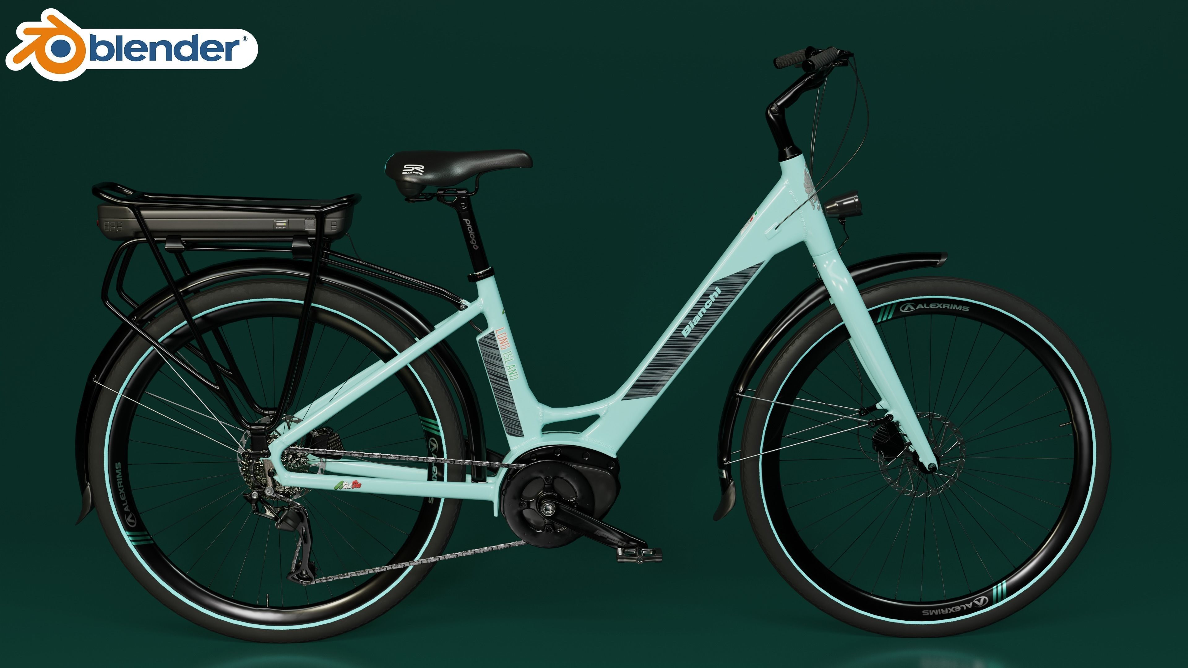 BIANCHI LONG ISLAND E-BIKE 3D MODEL 3D model_15