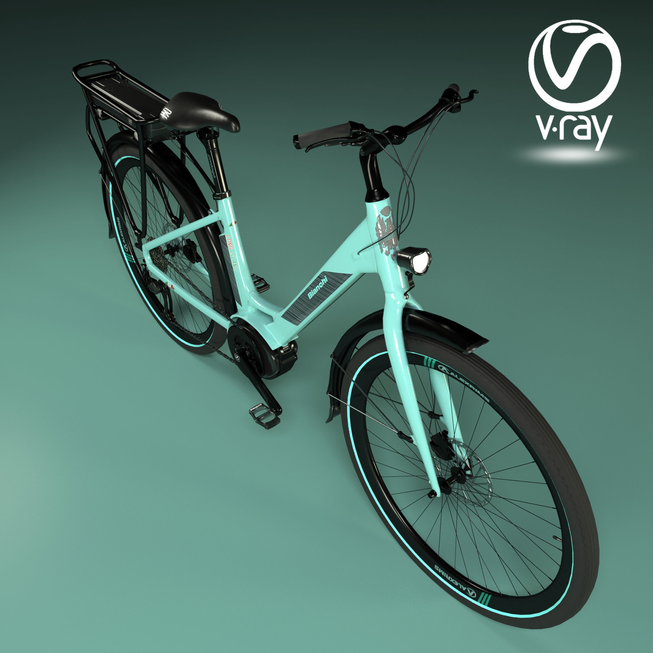 BIANCHI LONG ISLAND E-BIKE 3D MODEL 3D model_8