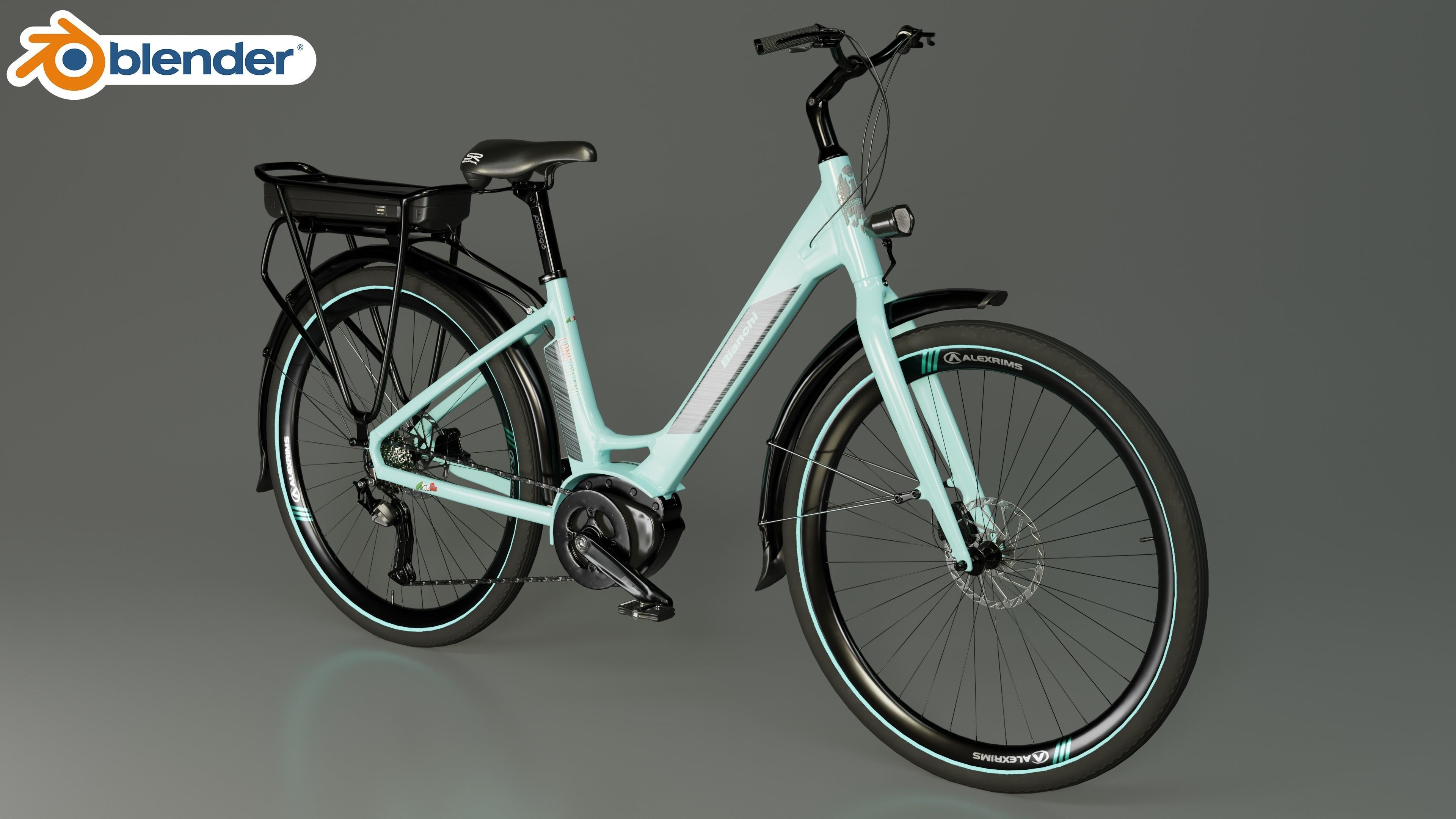 BIANCHI LONG ISLAND E-BIKE 3D MODEL 3D model_11