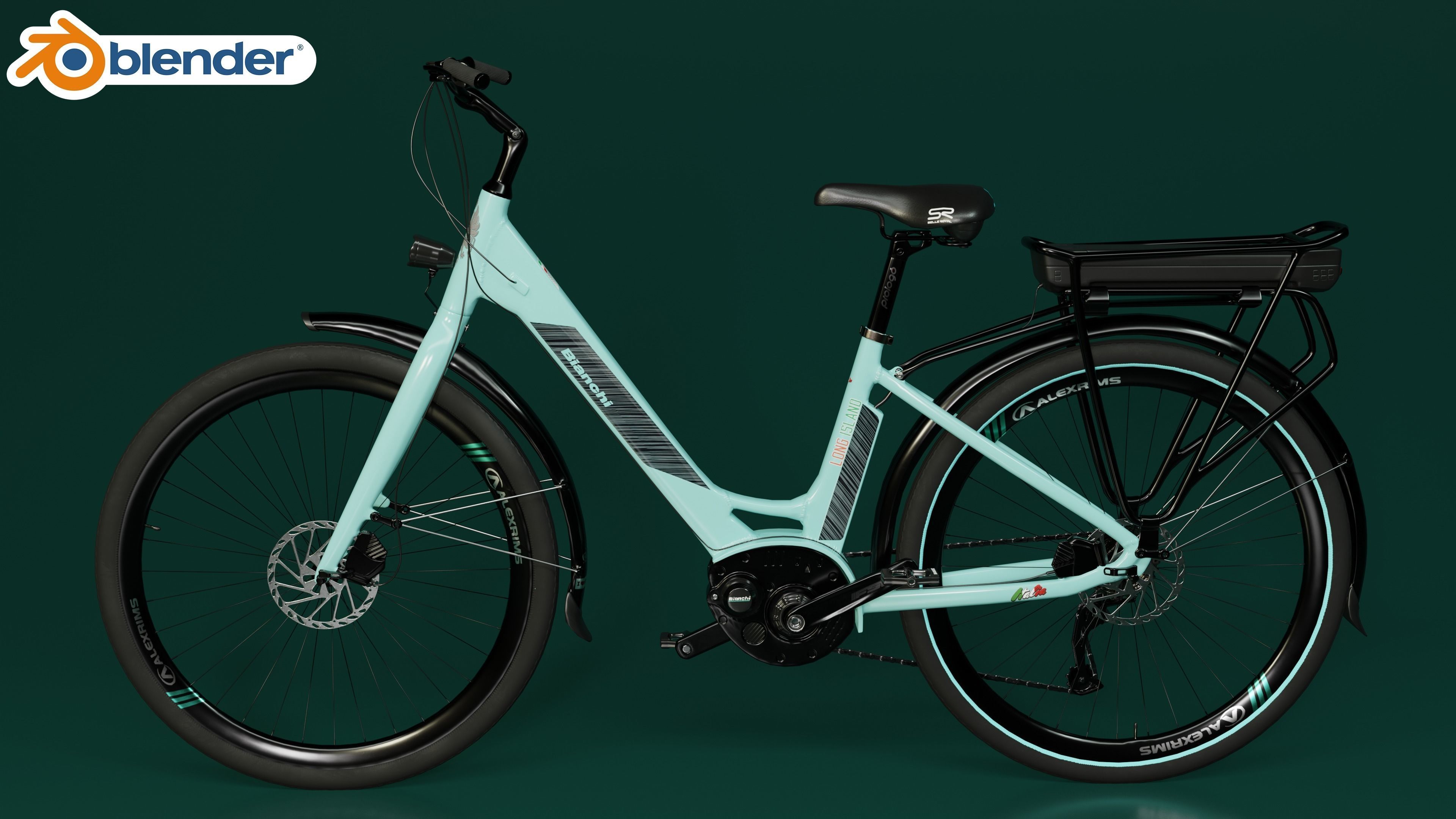 BIANCHI LONG ISLAND E-BIKE 3D MODEL 3D model_9