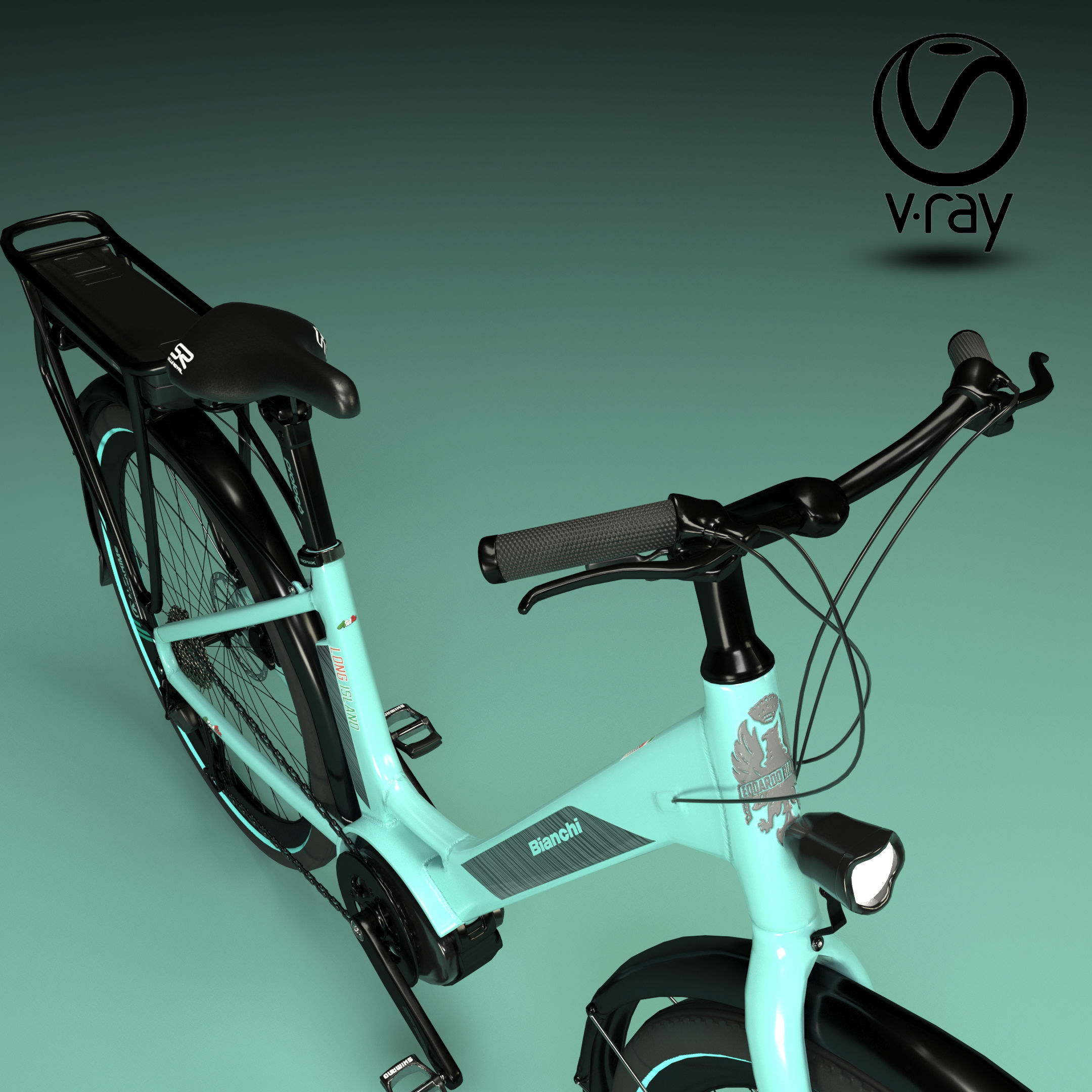 BIANCHI LONG ISLAND E-BIKE 3D MODEL 3D model_7