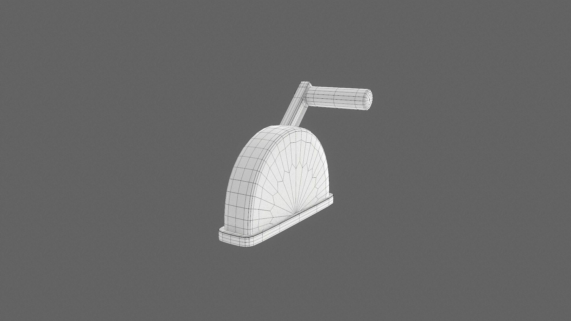 Vintage Lever Low-poly 3D model_8