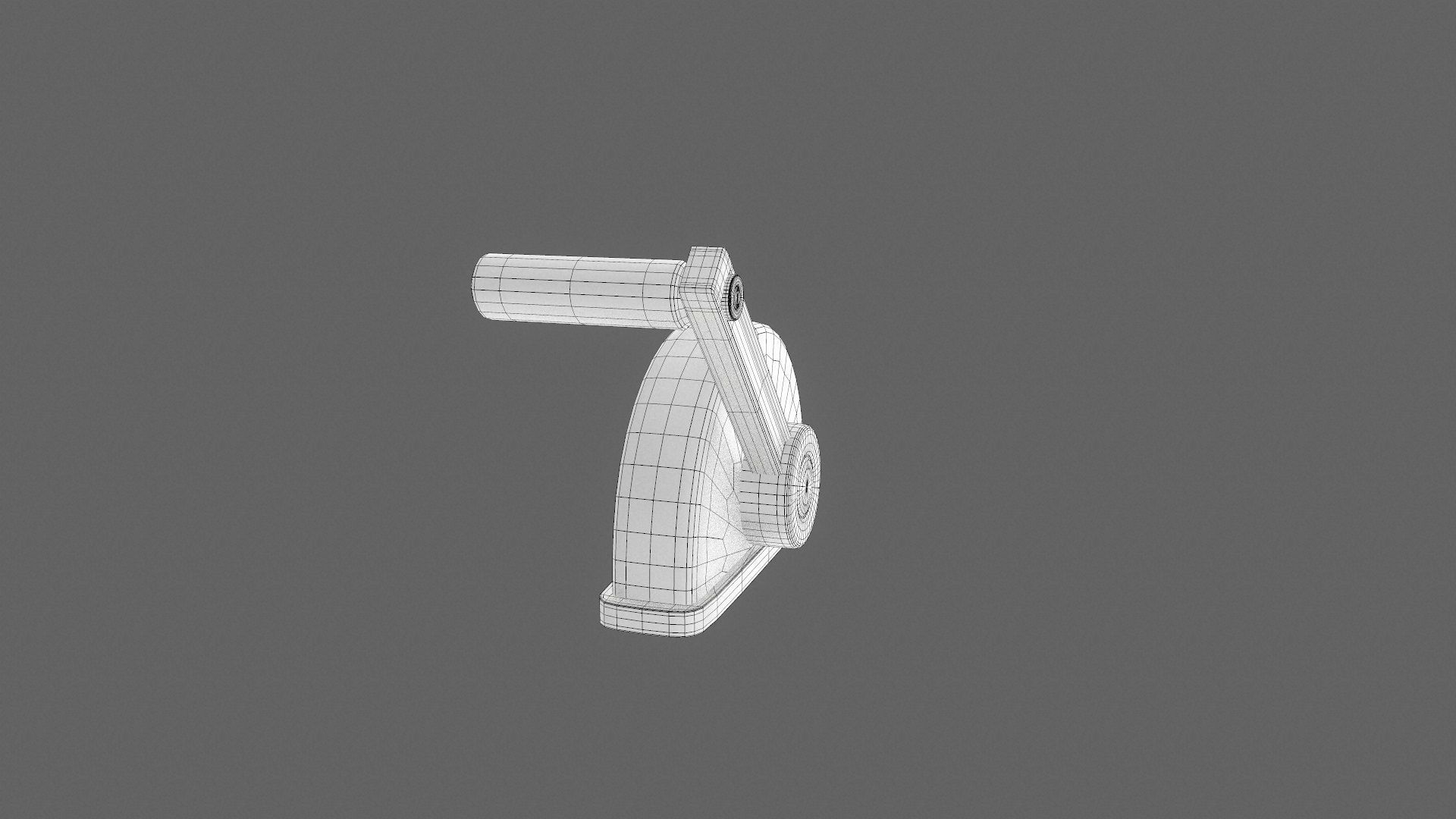 Vintage Lever Low-poly 3D model_7