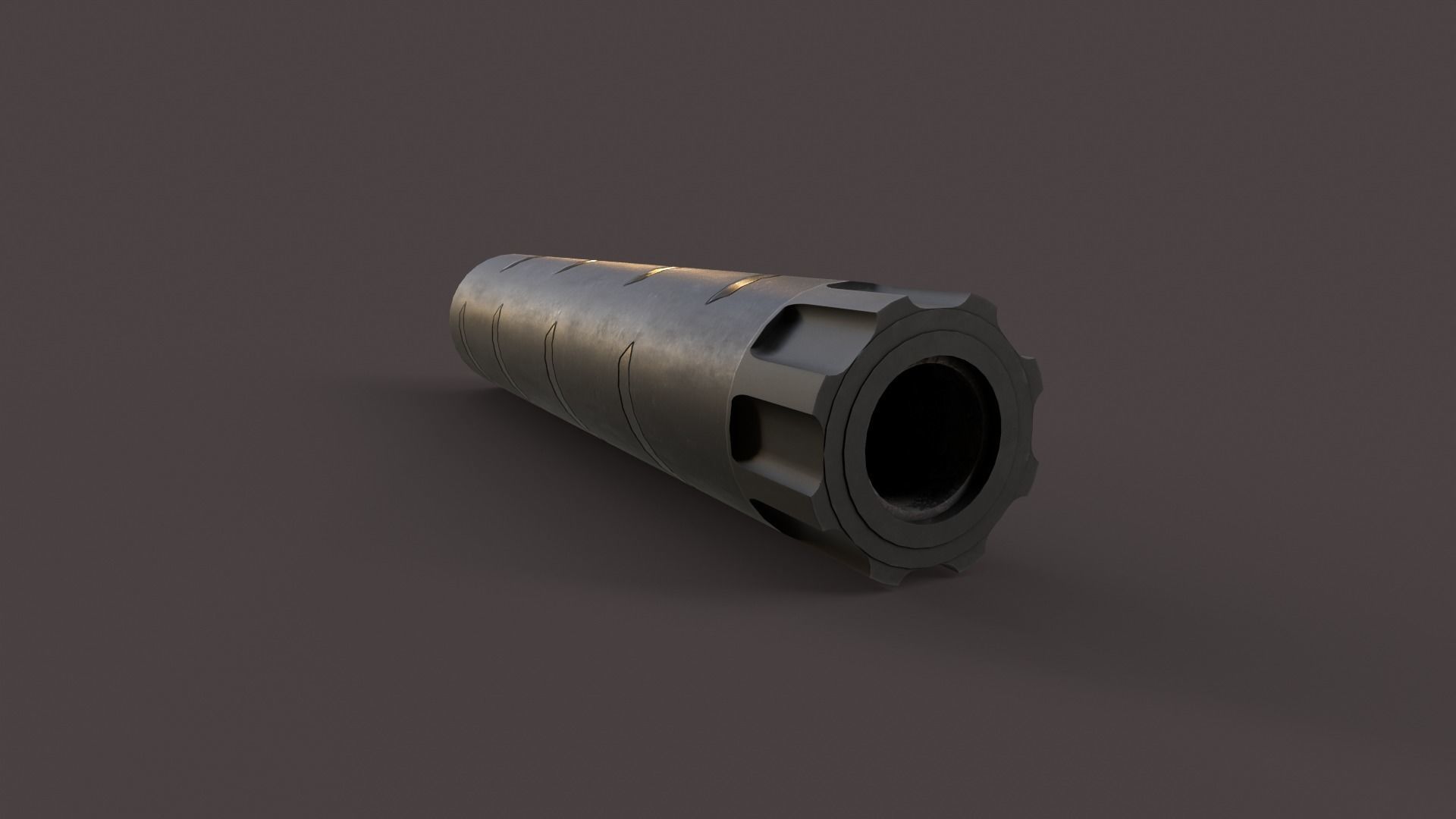 Silencer V2 Low-poly 3D model_2