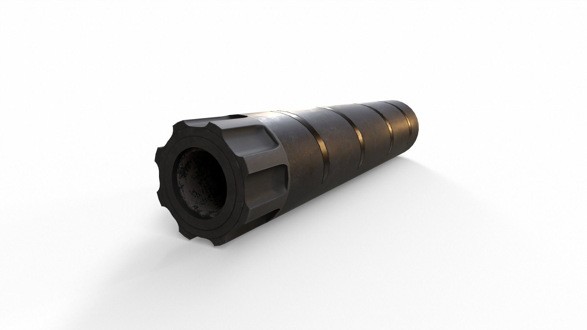 Silencer V2 Low-poly 3D model_13