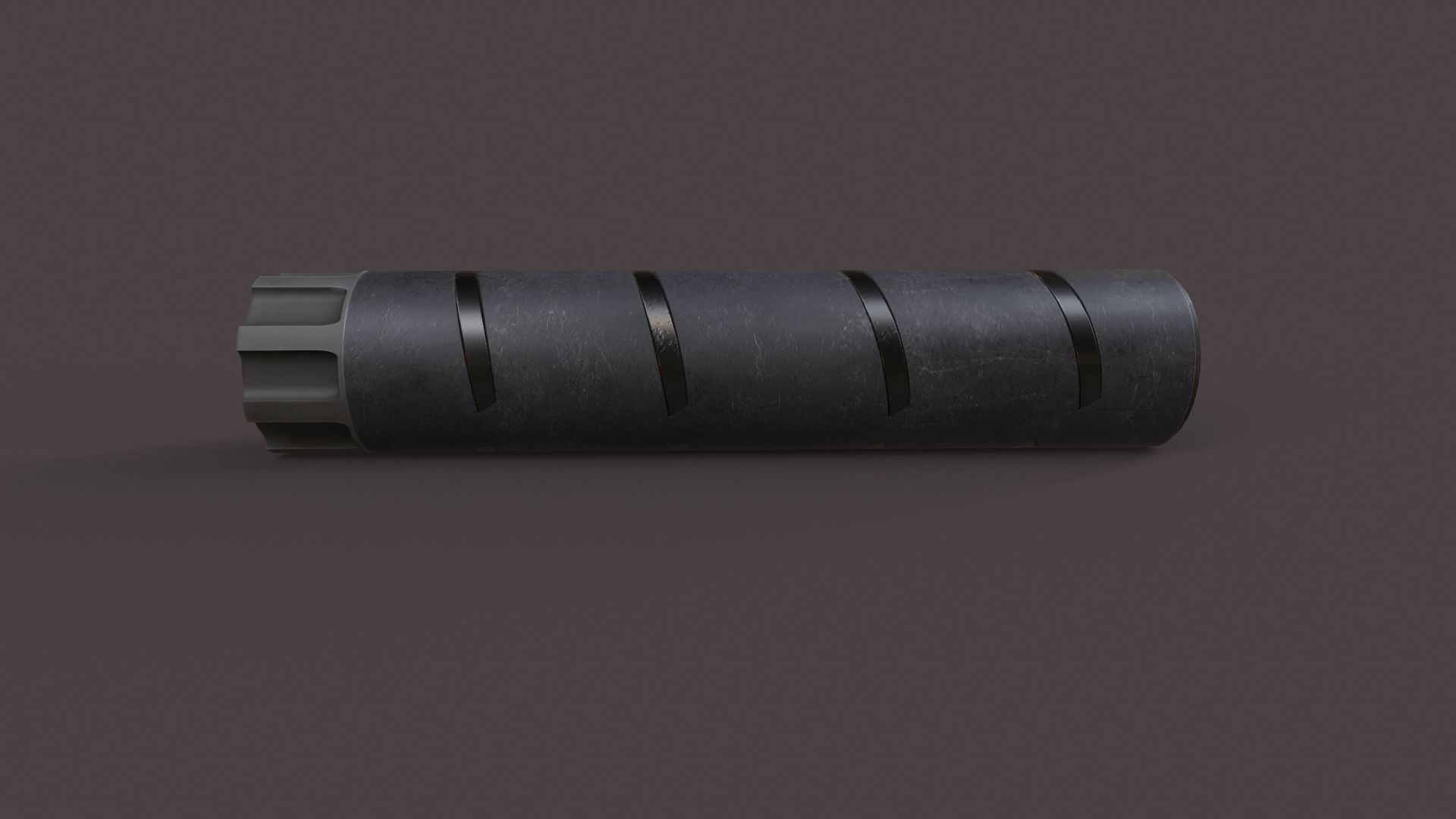 Silencer V2 Low-poly 3D model_6