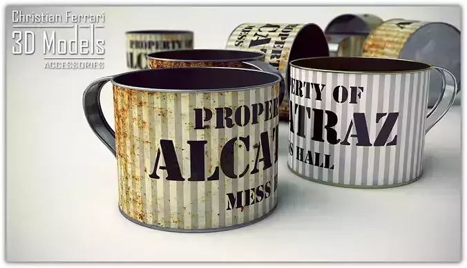 Alcatraz Tin Cup 3D model
