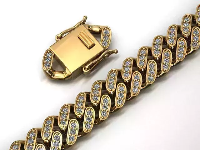 10MM MIAMI CUBAN LINK CHAIN DIAMOND 3D print model
