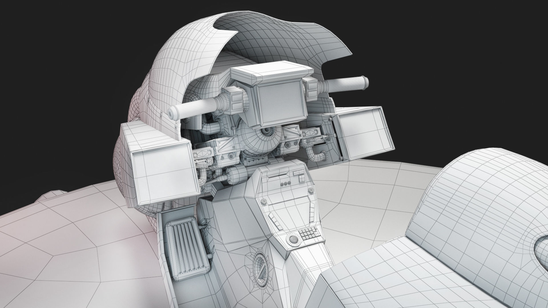 Akira Motorcycle Low-poly 3D model_7