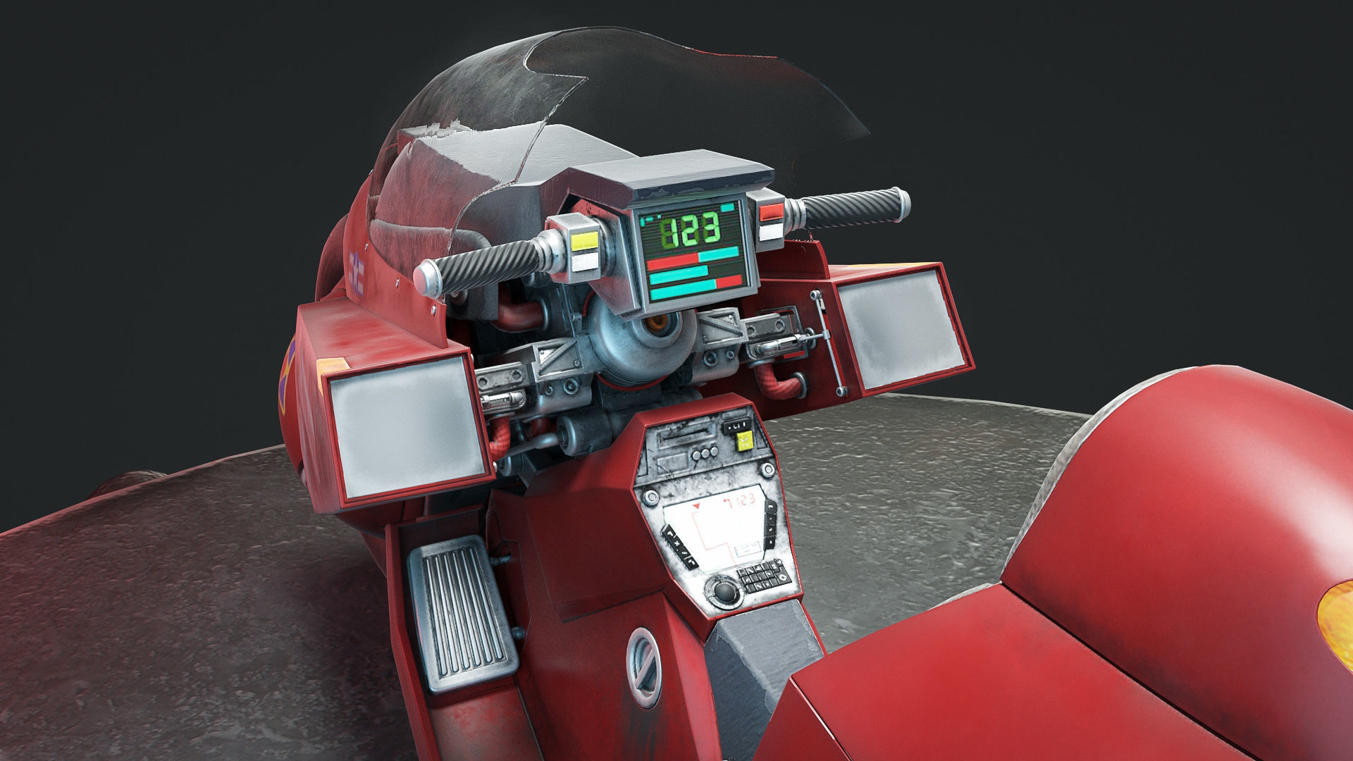 Akira Motorcycle Low-poly 3D model_6