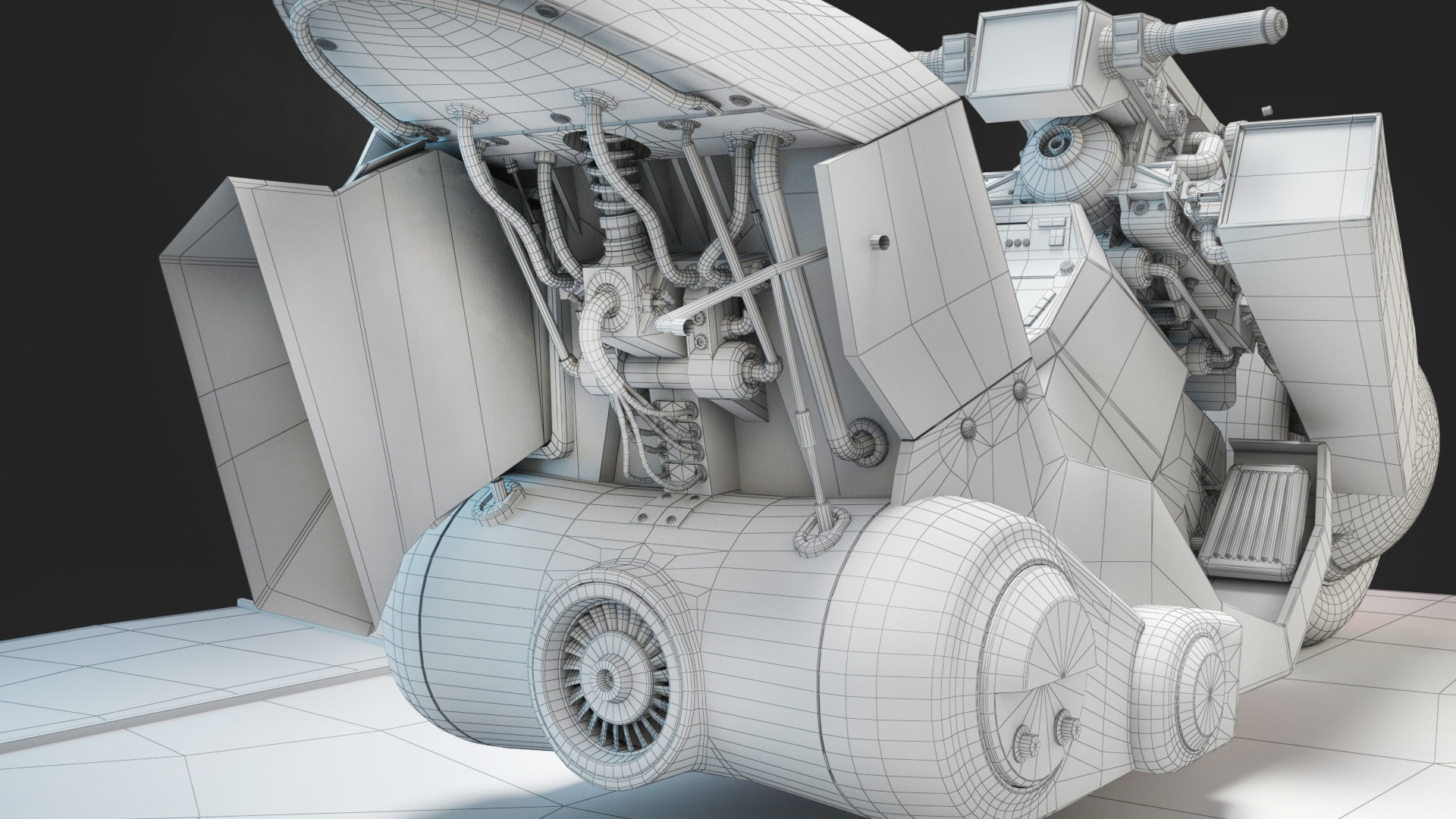 Akira Motorcycle Low-poly 3D model_11