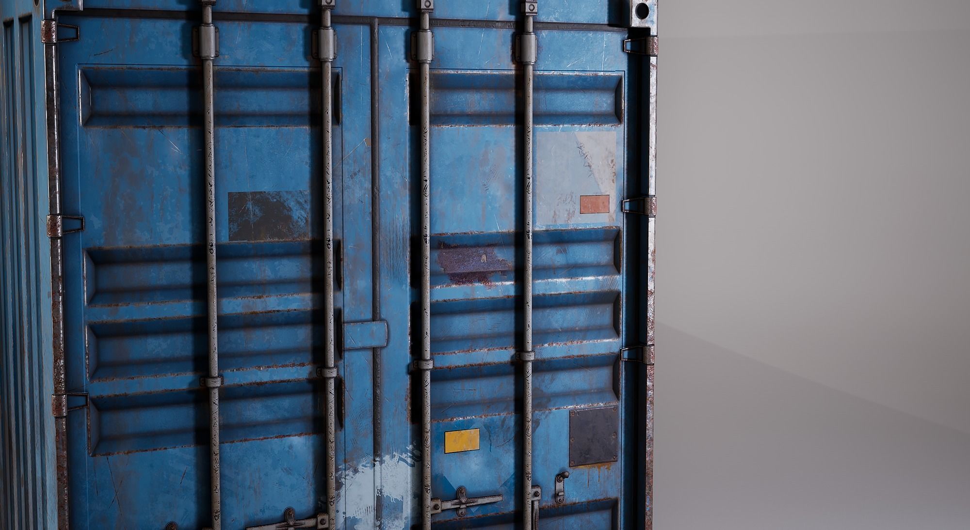 Shipping Container Low-poly 3D model_5