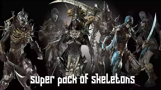 Skeletons super pack 3D Model Collection