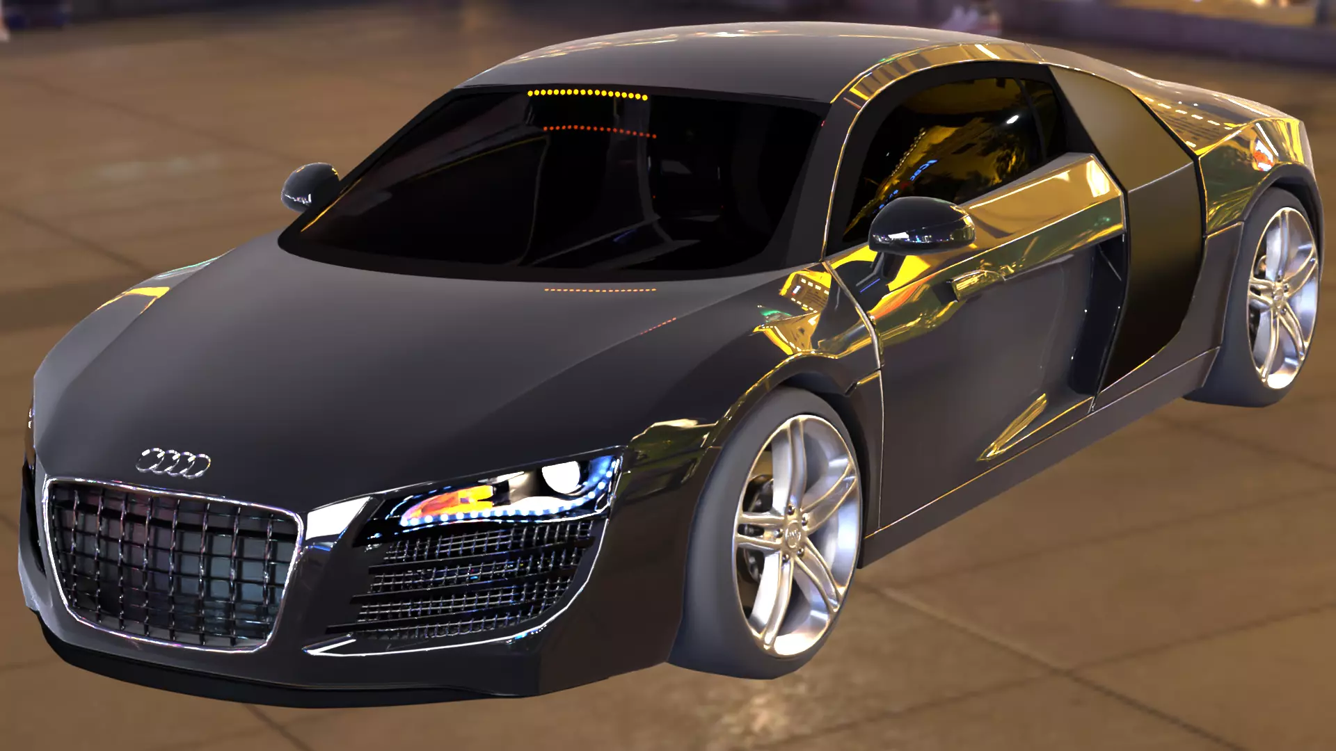 Audi r8 3d model Free 3D model_0