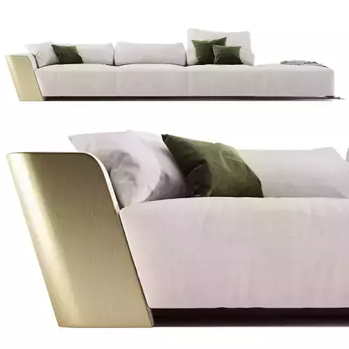 Metropol Modular modern sofa in leather Laurameroni