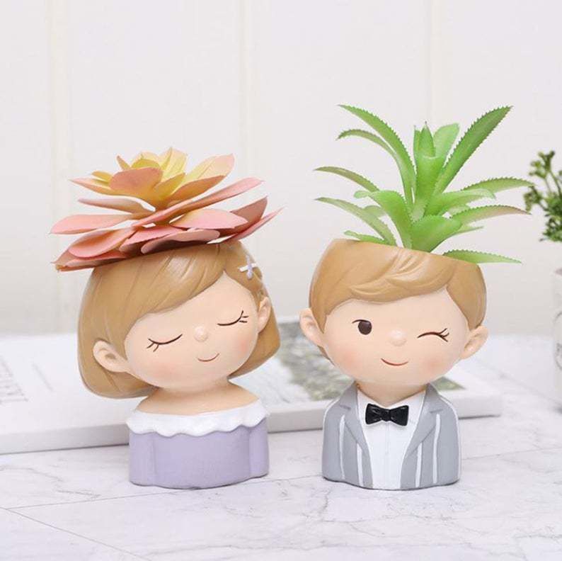 Cute girls and boys planters 3 of 4 for 3d printing 3D print model_7