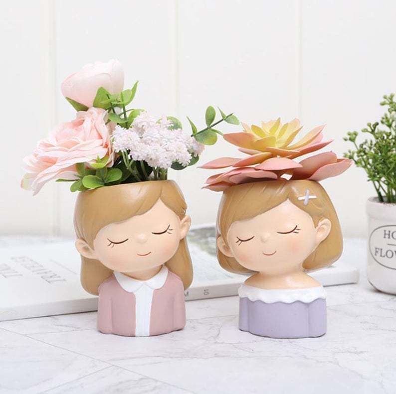 Cute girls and boys planters 3 of 4 for 3d printing 3D print model_6