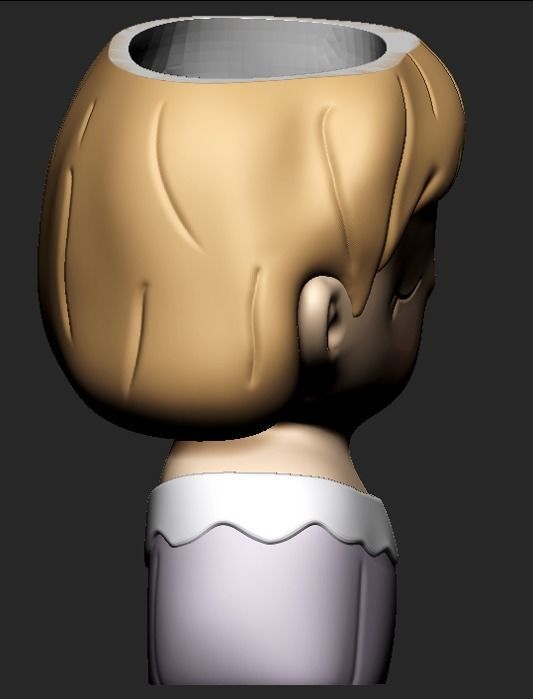 Cute girls and boys planters 3 of 4 for 3d printing 3D print model_4