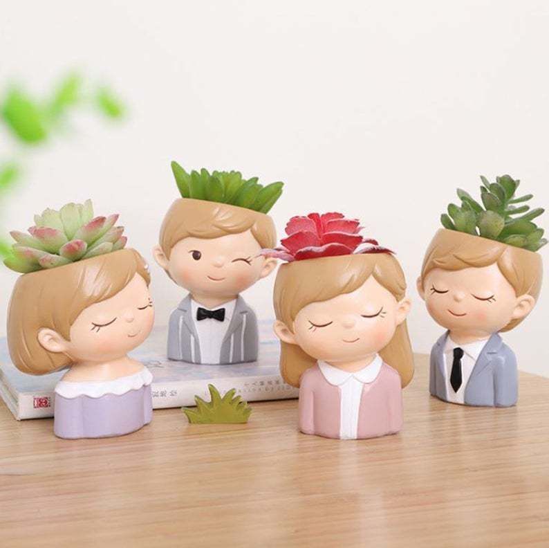Cute girls and boys planters 3 of 4 for 3d printing 3D print model_5