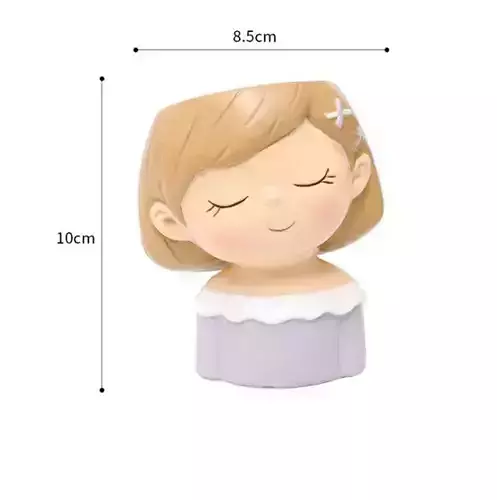 Cute girls and boys planters 3 of 4 for 3d printing