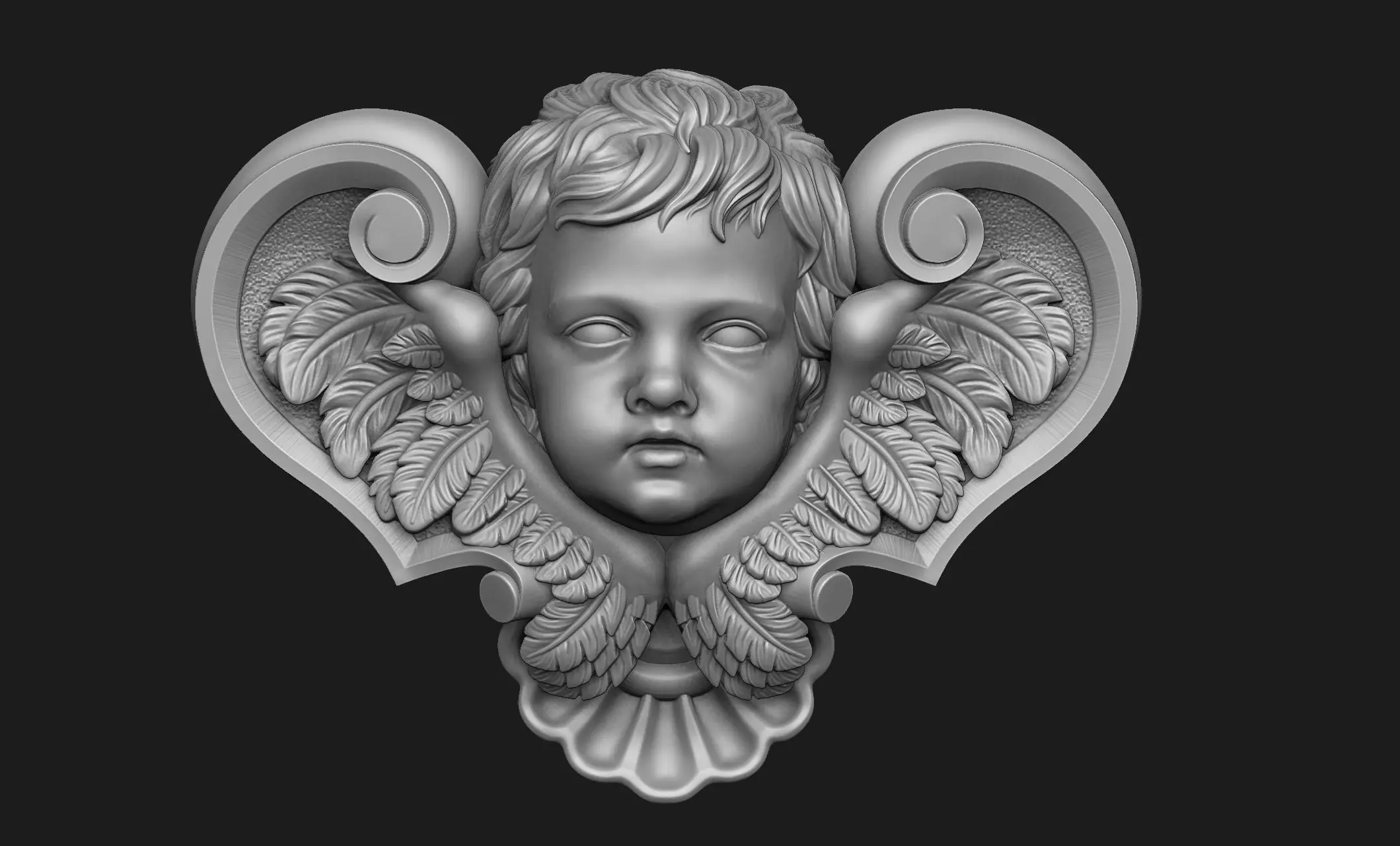 Putto Pendant 3D print model_0