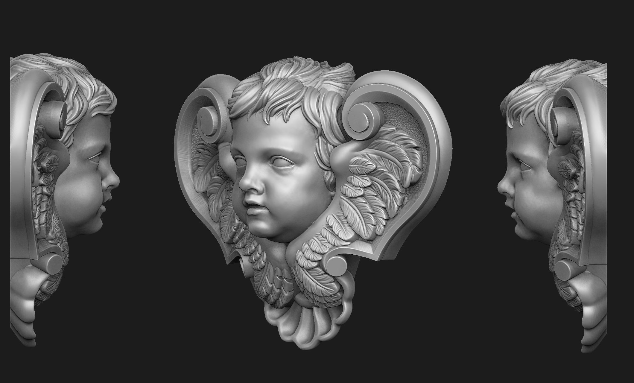 Putto Pendant 3D print model_2